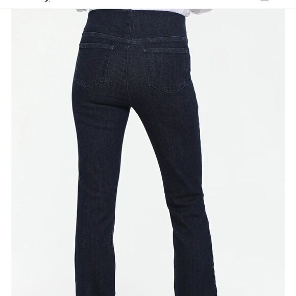 NWT NYDJ black jeans 12-16 Pull on Slim Boot Cut - Picture 13 of 13